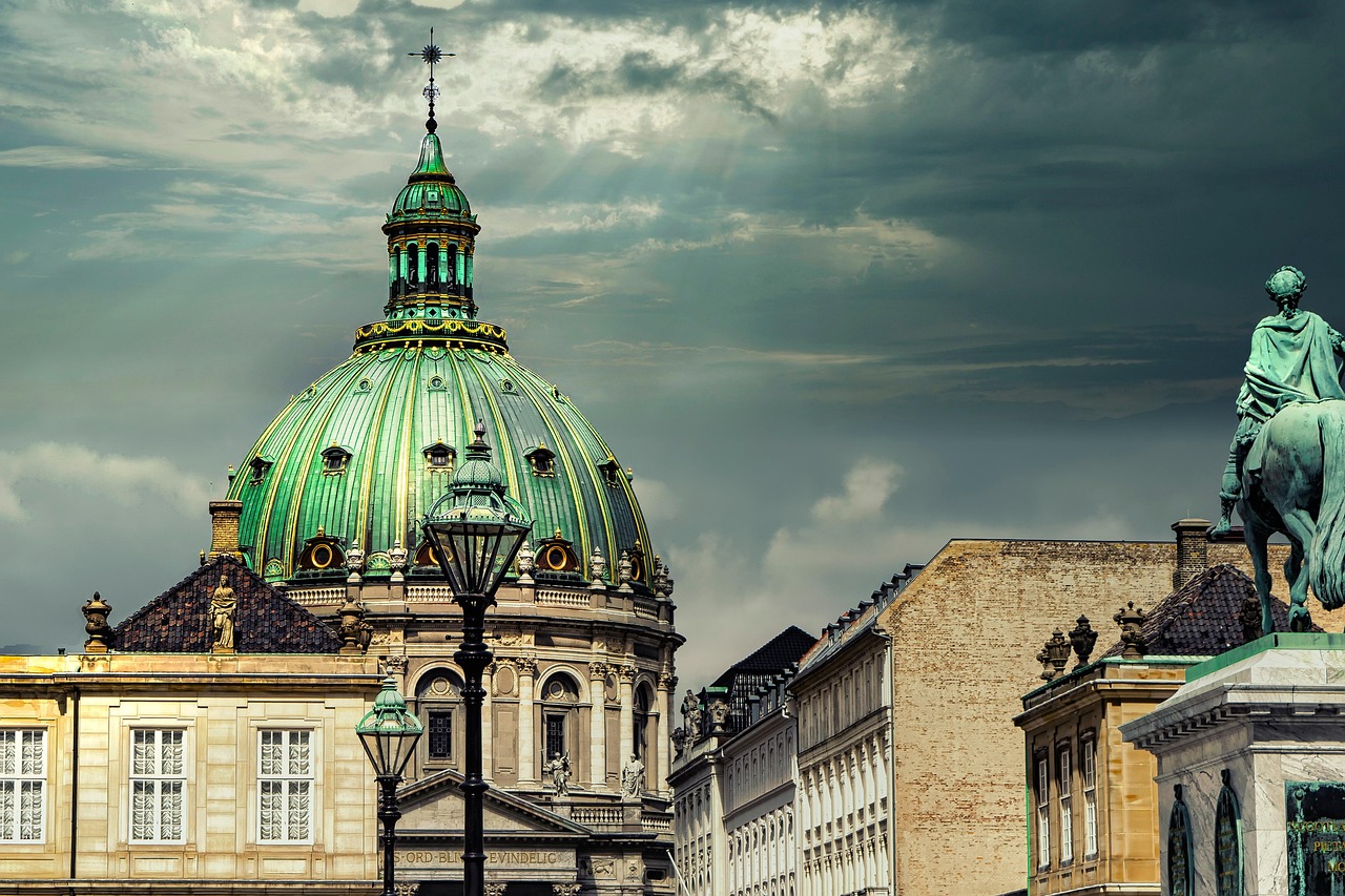 church, dome, architecture, nature, buildings, city, sky, clouds, sacral architecture, facades, copenhagen